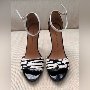 Chinese Laundry Black and White Strappy Heels
